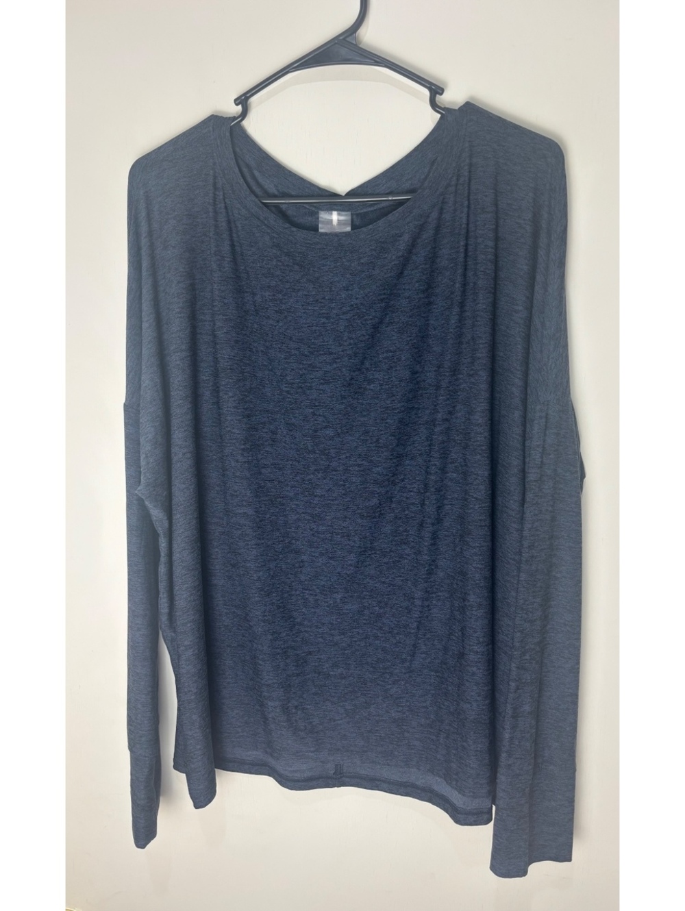 CALIA LustraLux Long Sleeve Top Women XXL Darker Ardosia Slate Heather NWT